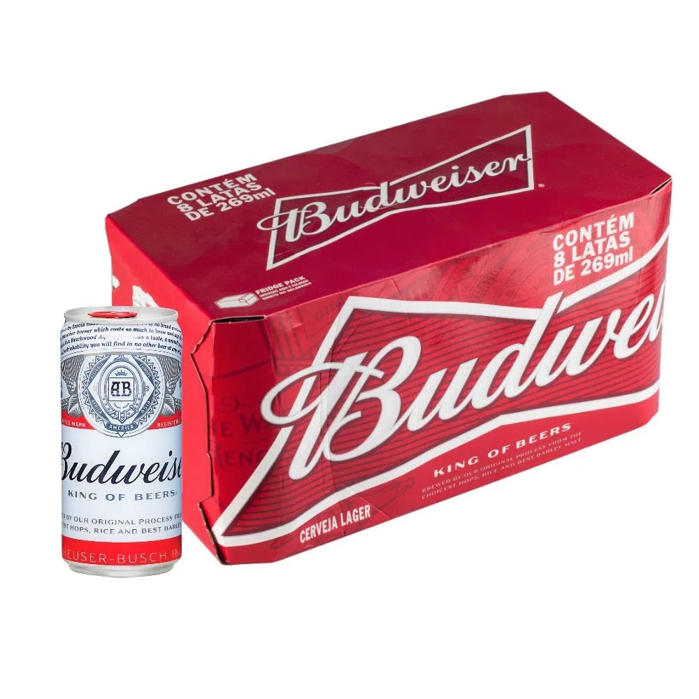 CERVEJA BUDWEISER FARDO COM 8UN DE 269ML