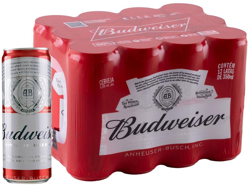 CERVEJA BUDWEISER 350ML LT CX C 12UNIDADES - Entrega Rápida